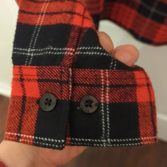 Rain Forest men's flannel plaid button down shirt - Picture 6 of 9